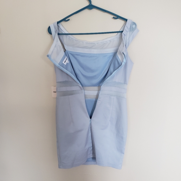 NWT superdown Blue Meghan Mesh Stripe Dress Size Small - Picture 10 of 12